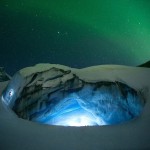 Glacier Illuminated by The Northern Lights -3