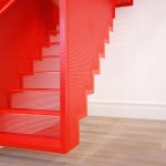 Hanging Red Stairs in London House-4