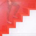 Hanging Red Stairs in London House-5