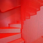 Hanging Red Stairs in London House-6