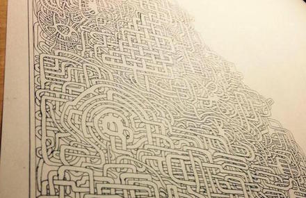 An Intricate Maze Drawing for his Daughter
