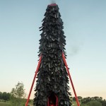 Strange Tower Made from Old Tyres-2