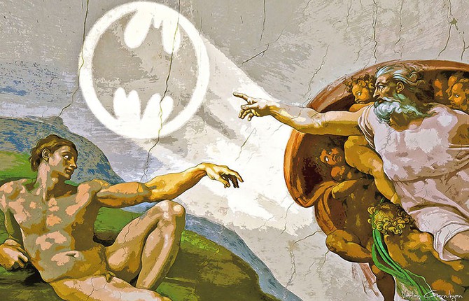 Famous Paintings Transformed into Batman Pop Art