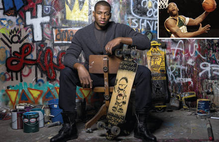 Meet the NBA player-turned-artist who paints for George Clooney