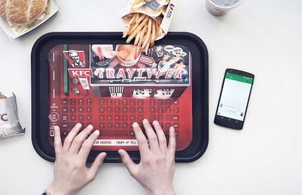 KFC Paper Tray as Keyboard