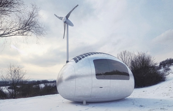 Little Wind and Solar Powered House