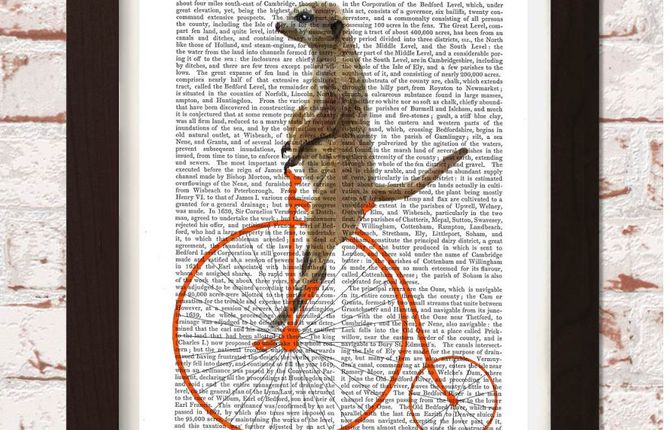 Fantasy Animals On Antique Dictionary Pages