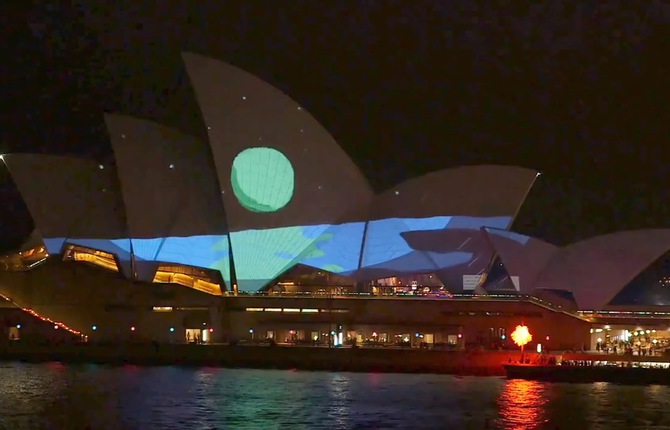 A Mapping Projection on the Sydney Opera House