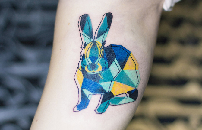 Colorful Geometrical Tattoos