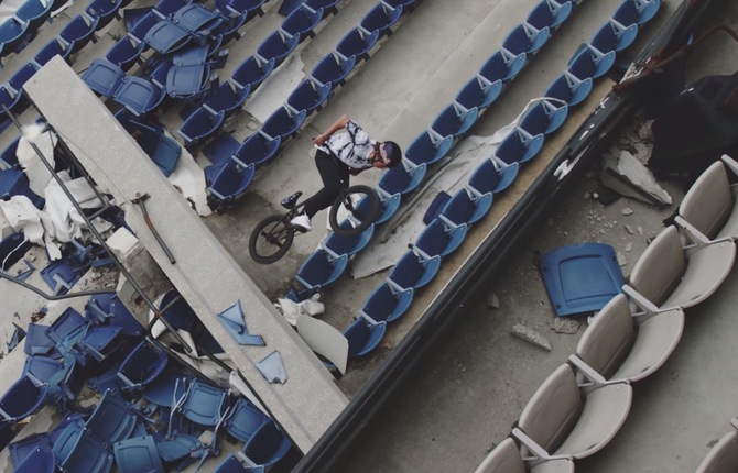 BMX Session in an Abandoned Stadium