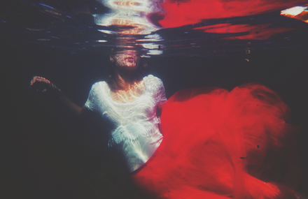 Underwater Dressed Women