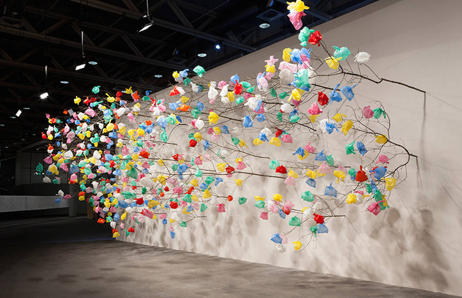 Plastic Tree Installation at Art Basel 2015