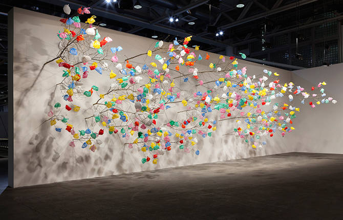 Plastic Tree Installation at Art Basel 2015