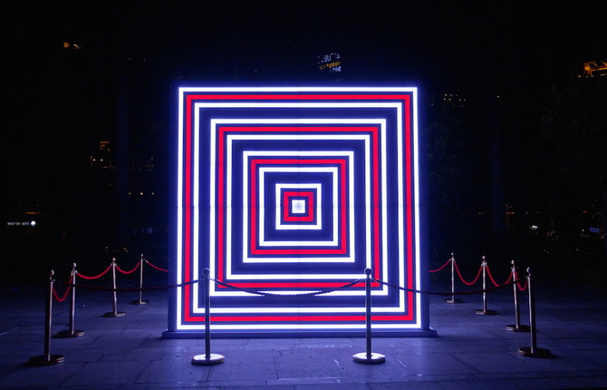 Light and Sound Cube Installation