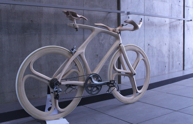 Futuristic Wooden Bicycle