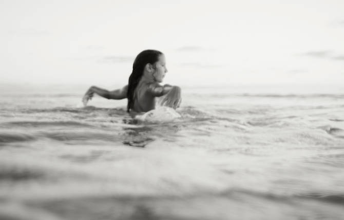 Black and White Underwater Photography of Children