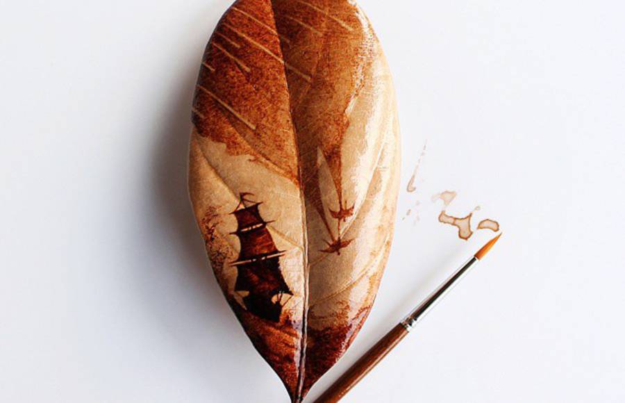 Coffeetopia Leaf Paintings