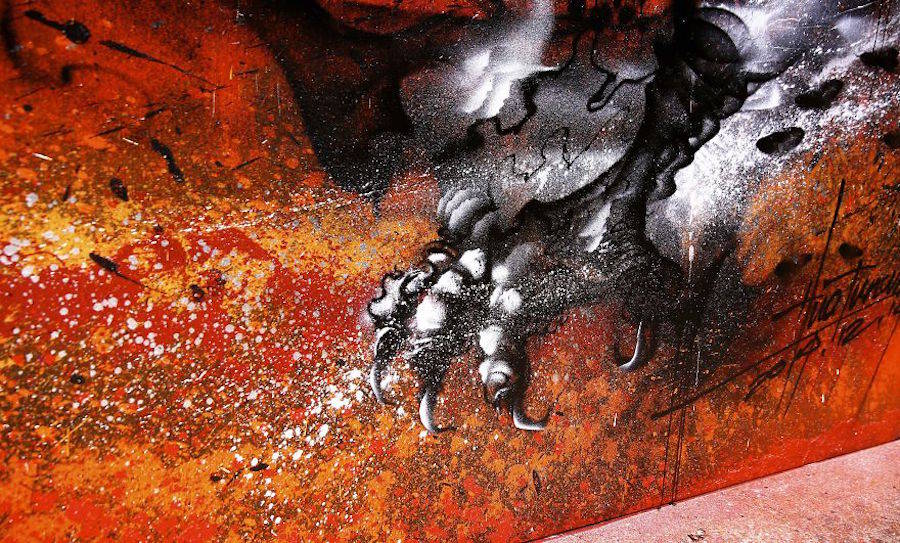 Wall Mural Dragon Graffiti6
