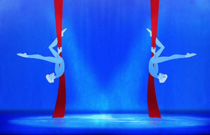 Animation About the End of an Aerialist Duo
