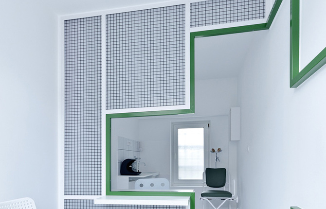 Dental Studio with a Green Medical Cross Structure
