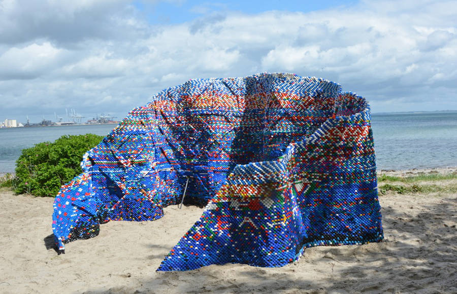 The Bottle Cap Pavilion with 70000 Plastic Pieces