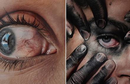 Hyperrealistic Eyes Paintings