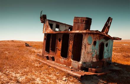 Abandoned Ship Graveyards in the Aral Sea