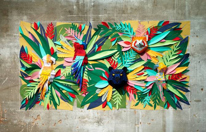 Tropical Jungle Wall Paper Art
