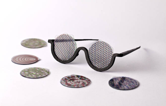 Mood Glasses with Layered Lenses