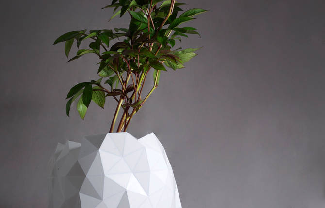 Shape-Shifting Origami Pot Growing with Plant