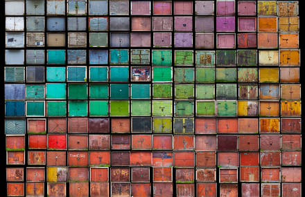 Colorful Garage Doors Photography