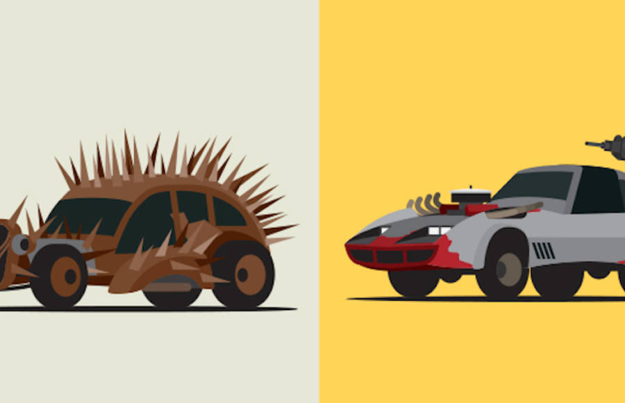 Illustrations of the Vehicles of Mad Max Fury Road