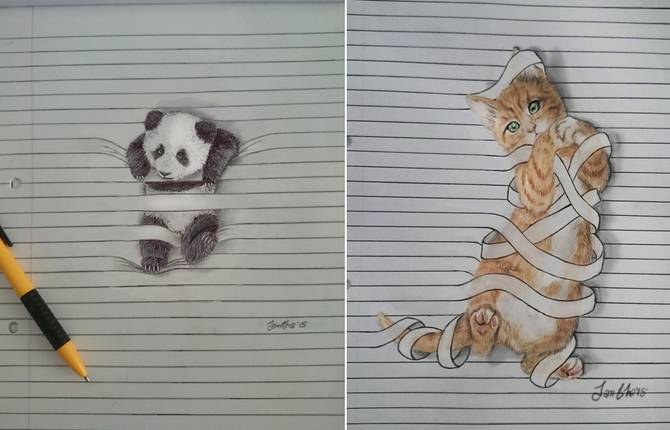 Cute Animal Pencil Drawings