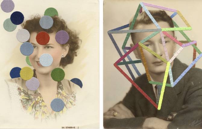 Hand Embroidery on Found Photographs
