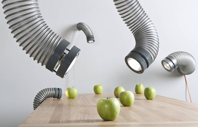 Flexible Lights inspired by Ventilation Pipes