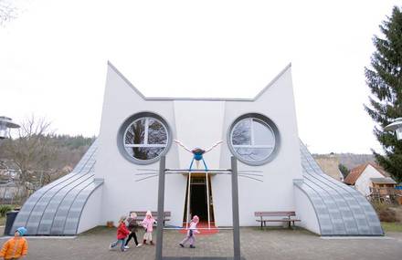 Cat-Shaped Kindergarten in Germany
