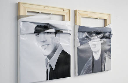 Crumpled Portraits Paintings on Canvas