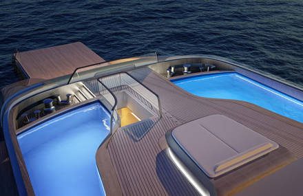 Luxury Yacht With Two Adjustable Pools