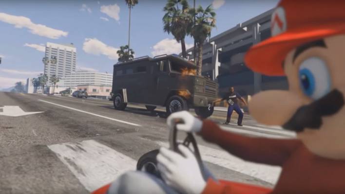 Mario Kart in GTA V