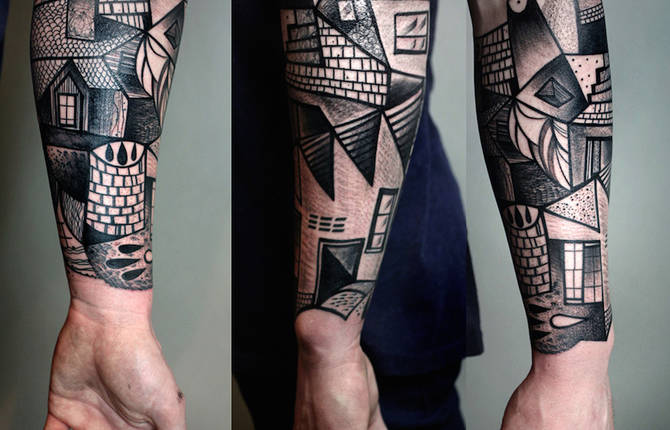 Cubist Tattoos by Peter Aurisch