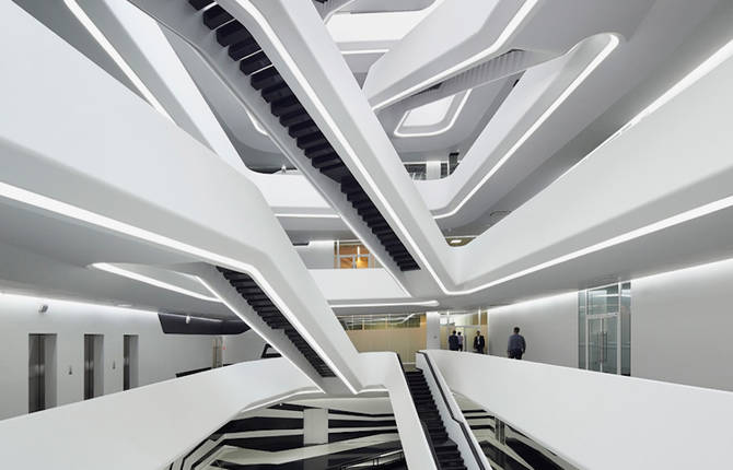 Hypnotic Office Building Interior in Moscow