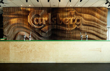 Laser-Cut Wooden Wall Sculpture for Carlsberg