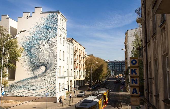 Impressive Street-Art Mural by DALeast in Poland