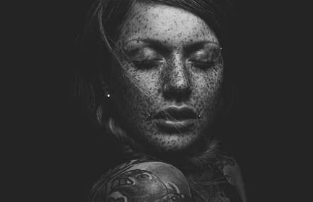 Dark Portraits of Tattooed Models
