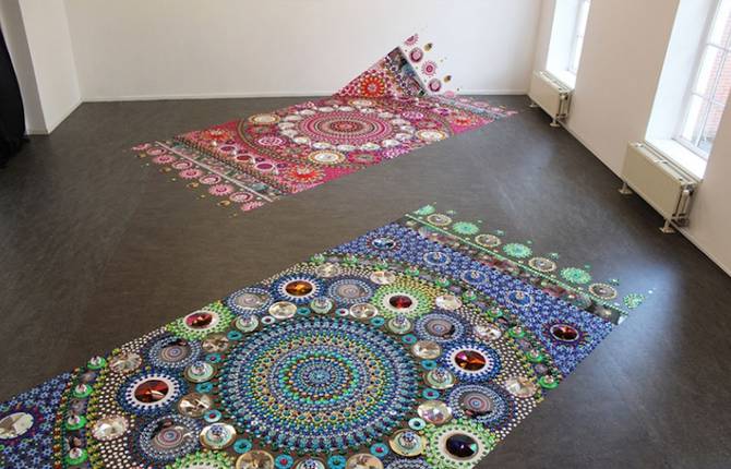Thousands of Gems Used to Create Giant Carpets