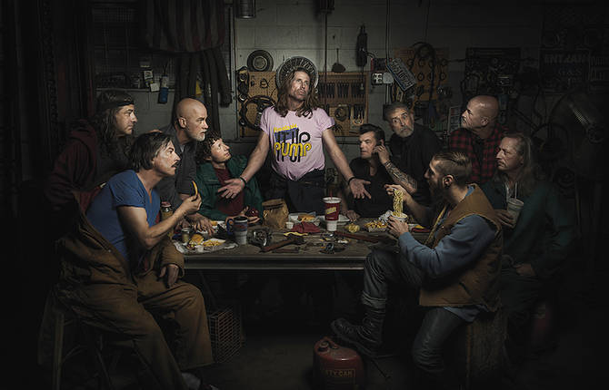 Portraits of Auto Mechanics in the Style of Renaissance Paintings