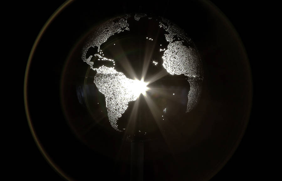 Globalization Globe Lamp