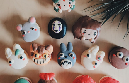 Cute Macarons inspired by Emojis and Studio Ghibli Characters