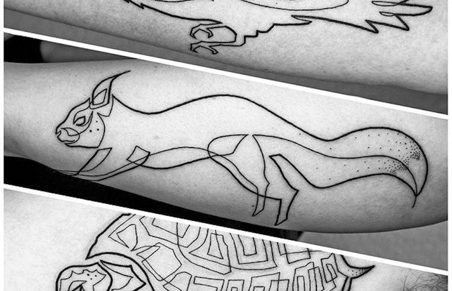 Linear Tattoos by Mo Ganji