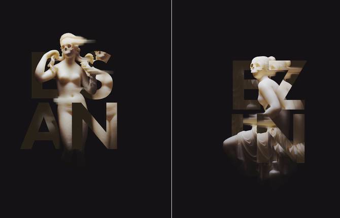 Glitched Sculptures & Typography